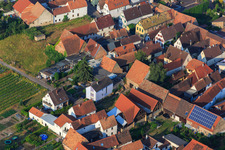 Badstubgasse in Zeiskam in the state Rhineland-Palatinate, Germany from above