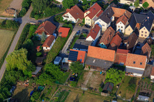 Mühlgasse in Zeiskam in the state Rhineland-Palatinate, Germany from above