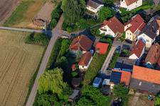 Mühlgasse in Zeiskam in the state Rhineland-Palatinate, Germany out of the air