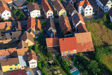 Badstubgasse in Zeiskam in the state Rhineland-Palatinate, Germany out of the air