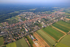 City overview from the north in Kandel in the state Rhineland-Palatinate, Germany