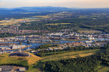 Nordbeckenstraße at the Karlsruhe Rhine ports in the district Mühlburg in Karlsruhe in the state Baden-Wuerttemberg, Germany