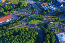 Roundabout Klärstraße Rheinstr in Kandel in the state Rhineland-Palatinate, Germany