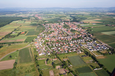 Town View of the streets and houses of the residential areas in Minfeld in the state Rhineland-Palatinate, Germany