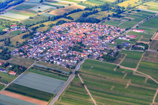 Village overview from the northeast in Venningen in the state Rhineland-Palatinate, Germany