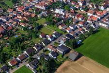 Aerial view of On the back path in Herxheim bei Landau in the state Rhineland-Palatinate, Germany