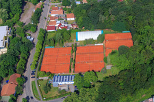Tennis courts on Siedlungsstr in Herxheim bei Landau in the state Rhineland-Palatinate, Germany