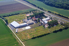 Aerial photograpy of Southern Palatinate Football Golf Park in Adamshof Kandel in Kandel in the state Rhineland-Palatinate, Germany