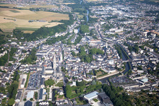 Vendôme in the state Loir et Cher, France from above