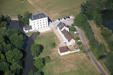 Aerial photograpy of Vendome in Naveil in the state Loir et Cher, France