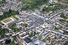 Montoire-sur-le-Loir in the state Loir et Cher, France out of the air