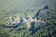 Aerial view of Orchaise, Chateau du Guerinet in Valencisse in the state Loir et Cher, France