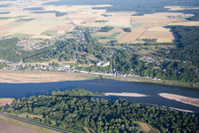 Chaumont-sur-Loire in the state Loir et Cher, France from above