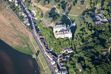 Drone recording of Chaumont-sur-Loire in the state Loir et Cher, France