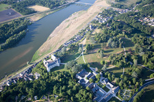 Chaumont-sur-Loire in the state Loir et Cher, France seen from a drone