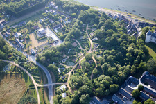Aerial view of Chaumont-sur-Loire in the state Loir et Cher, France
