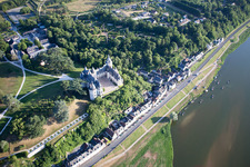 Aerial photograpy of Castle of Schloss Chaumont in Chaumont-sur-Loire in Centre-Val de Loire, France