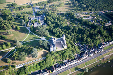 Chaumont-sur-Loire in the state Loir et Cher, France seen from above