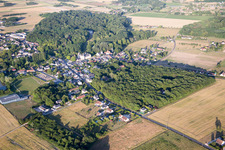 Aerial view of Fougères-sur-Bièvre in the state Loir et Cher, France