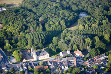 Aerial photograpy of Fougères-sur-Bièvre in the state Loir et Cher, France