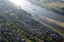 Blois in the state Loir et Cher, France from the drone perspective