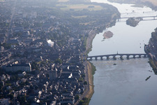 Blois in the state Loir et Cher, France seen from a drone