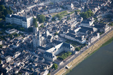 Blois in the state Loir et Cher, France from above