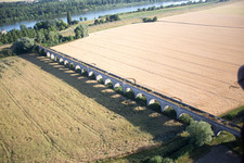 Viaduct near Vineuil/Loire in Vineuil in the state Loir et Cher, France from the plane