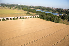 Viaduct near Vineuil/Loire in Vineuil in the state Loir et Cher, France from a drone