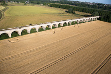 Aerial photograpy of Viaduct near Vineuil/Loire in Vineuil in the state Loir et Cher, France