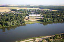 Aerial photograpy of Menars in the state Loir et Cher, France