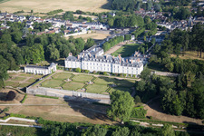 Menars in the state Loir et Cher, France from above