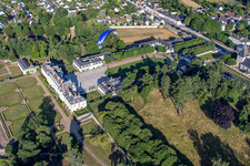 Building complex in the park of the castle Pompadour Palace foundation in Menars in Centre-Val de Loire, France