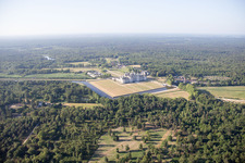 Chambord in the state Loir et Cher, France viewn from the air