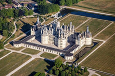 Castle Chateau de Chambord in Chambord in Centre-Val de Loire, France