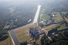 Chambord in the state Loir et Cher, France seen from above