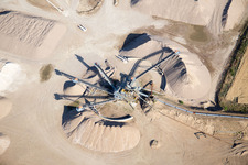 Gravel works in Suèvres in the state Loir et Cher, France