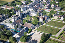 Talcy in the state Loir et Cher, France seen from above