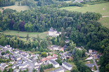 Oblique view of Pocé-sur-Cisse in the state Indre et Loire, France