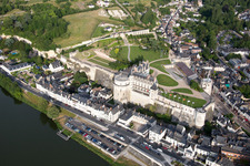 Amboise in the state Indre et Loire, France viewn from the air