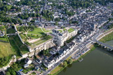 Aerial photograpy of Amboise in the state Indre et Loire, France