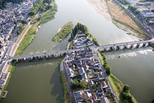 Amboise in the state Indre et Loire, France from above