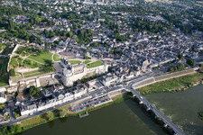 Amboise in the state Indre et Loire, France seen from above