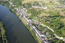 Amboise in the state Indre et Loire, France from the plane