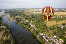 Bird's eye view of Amboise in the state Indre et Loire, France
