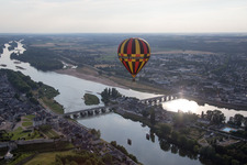 Amboise in the state Indre et Loire, France from the drone perspective