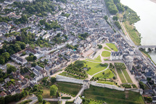 Aerial view of Amboise in the state Indre et Loire, France