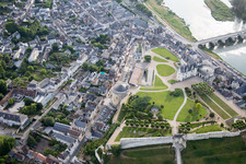 Aerial photograpy of Amboise in the state Indre et Loire, France