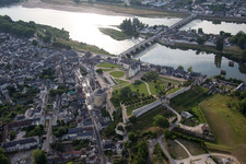 Amboise in the state Indre et Loire, France from above