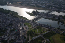 Amboise in the state Indre et Loire, France seen from above